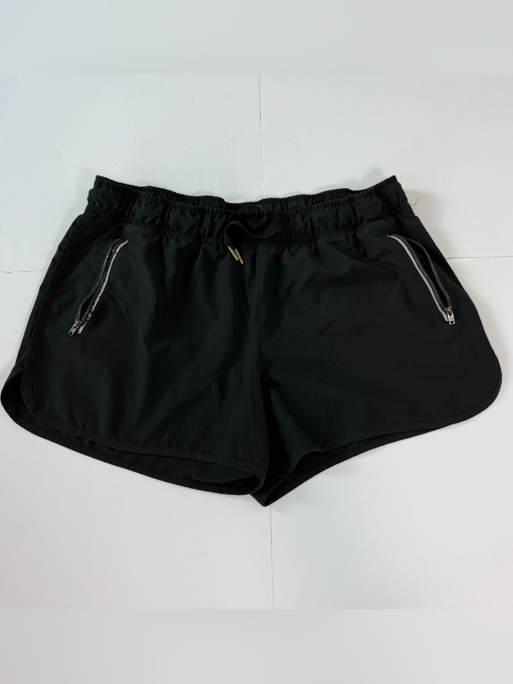 bcg Black Women's Athletic Zip-Pocket Shorts